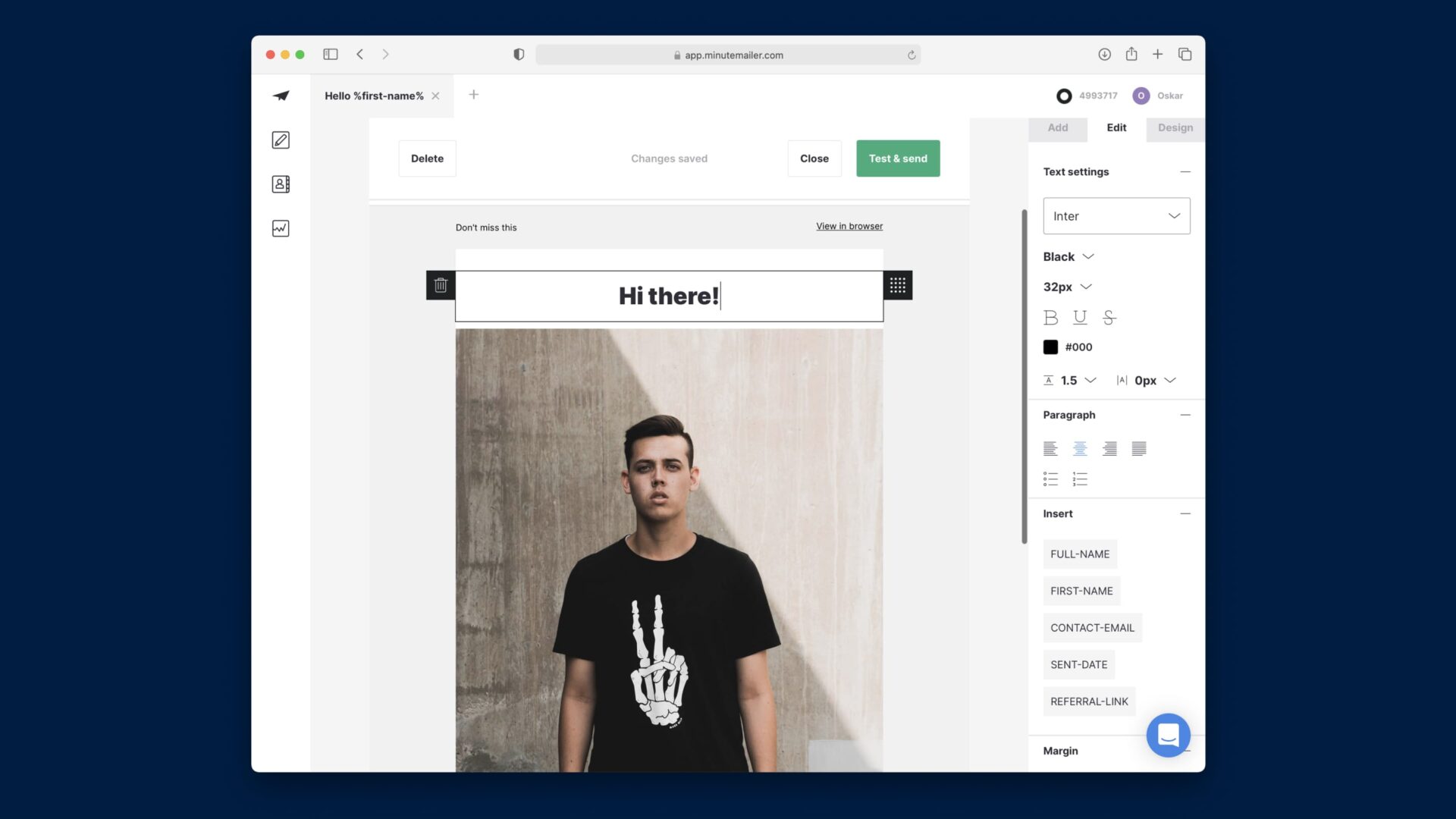 The email editor of Minutemailer helps you create beautiful email newsletters in minutes.