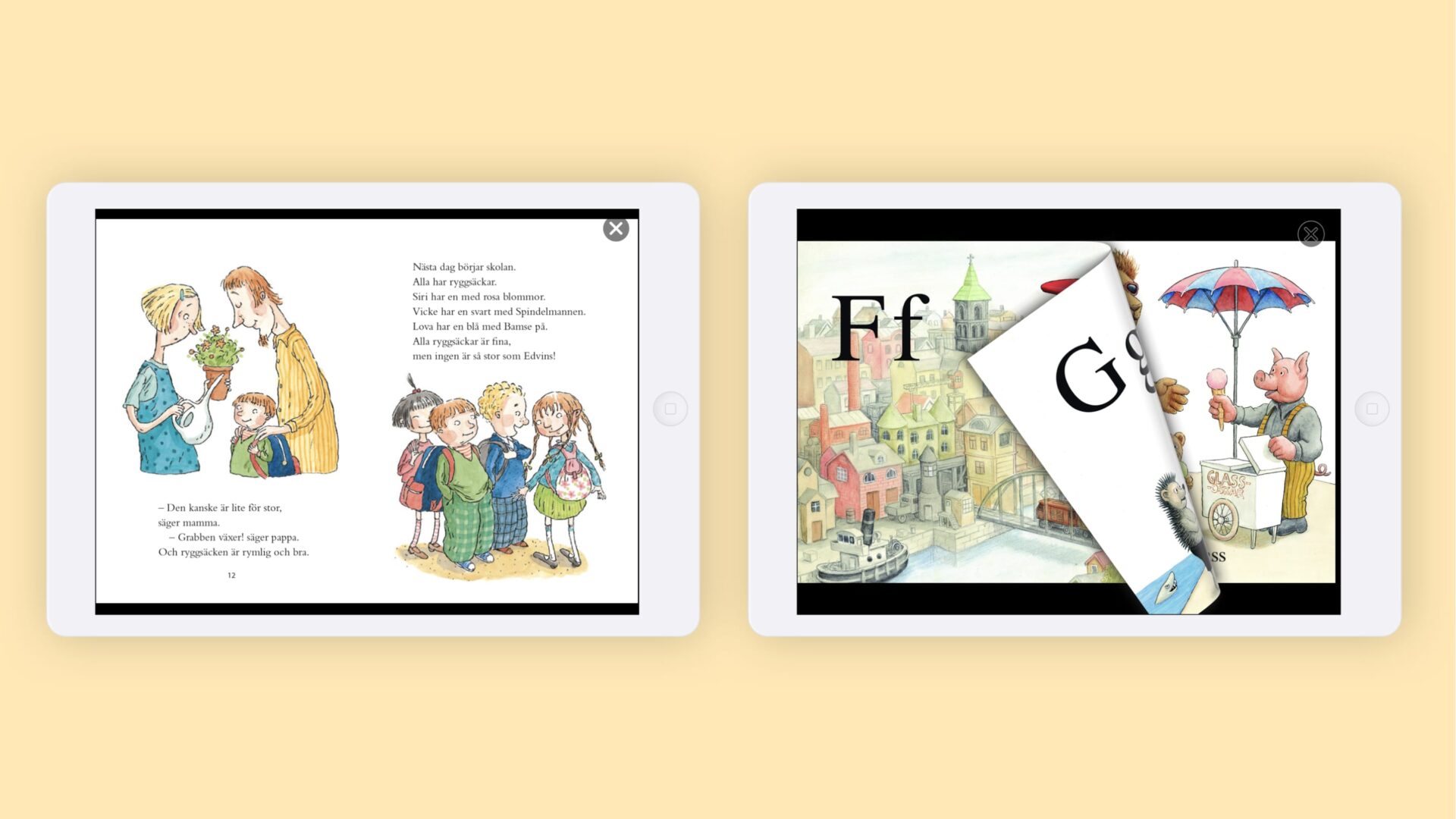 The Kidsread app on an iPad