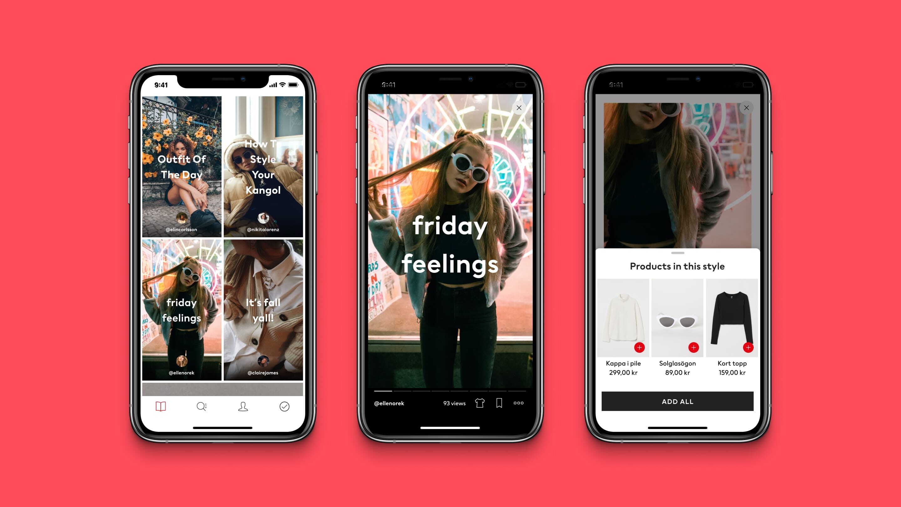 H&M Styles app design exploration