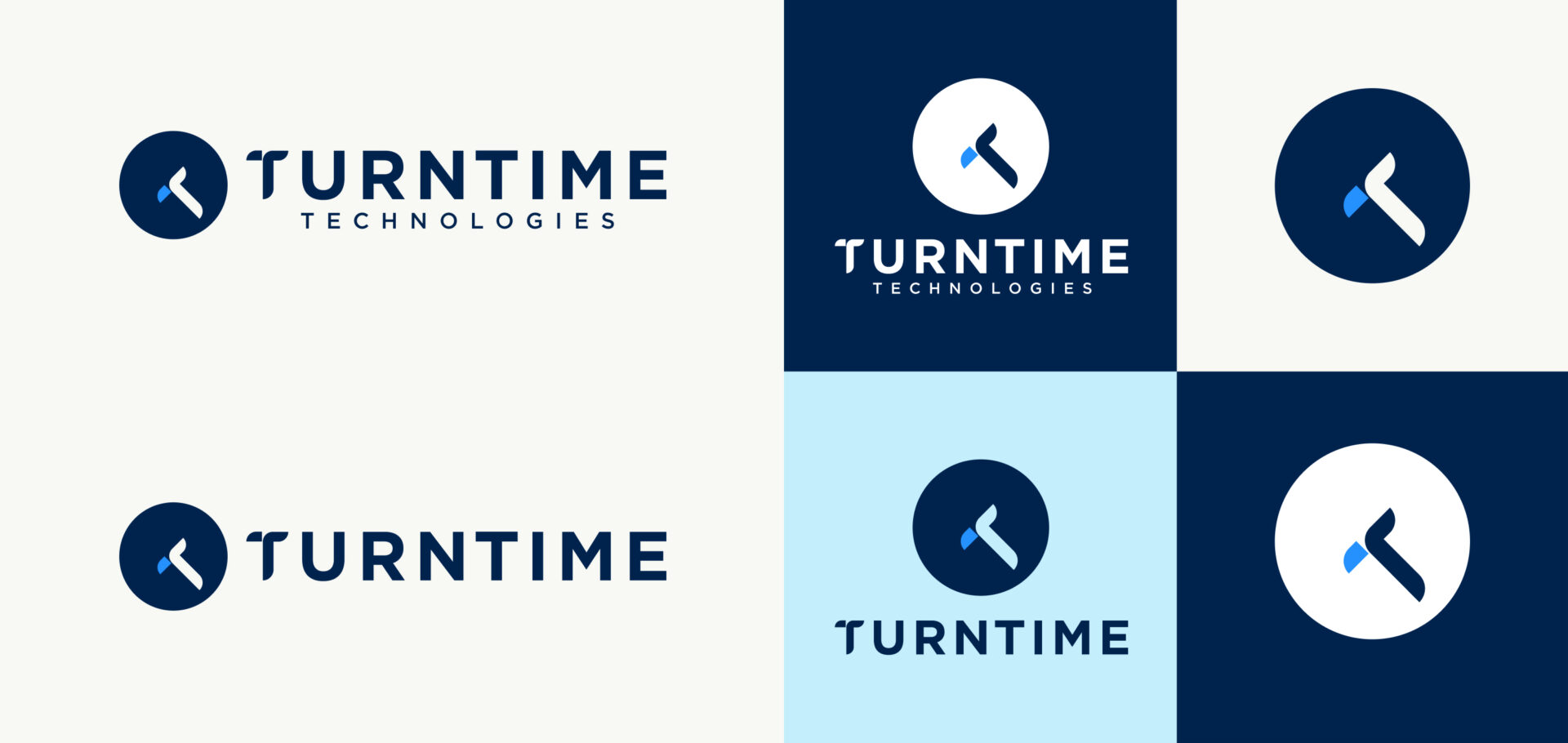 The logotype and symbol for Turntime Technologies