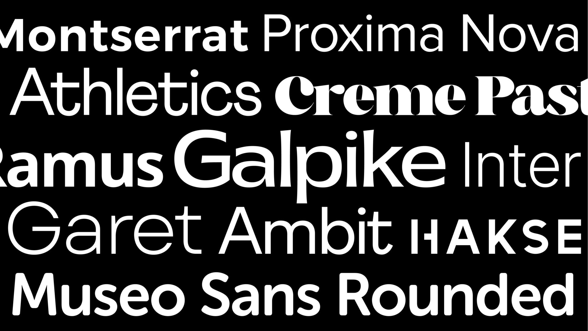 Some free fonts